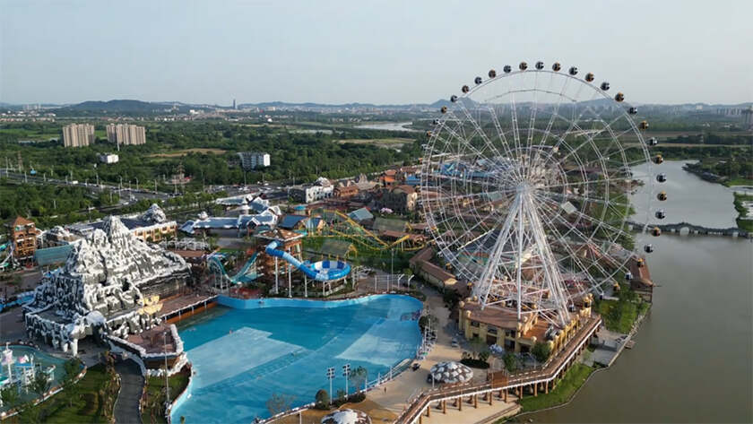 赣中首座综合性现代主题乐园！江西吉安欢乐世界水上游乐设备进入试滑验收阶段